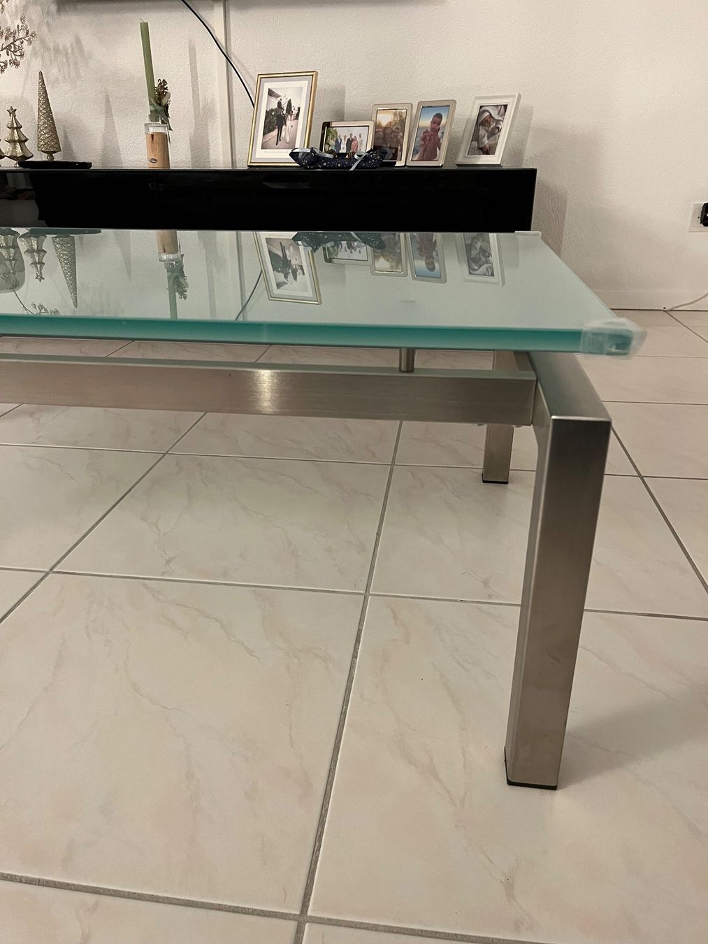 Tavoli: Table basse design verre trempé et acier Rossetti – Usato da Hauterive NE venduto da Lipal 3