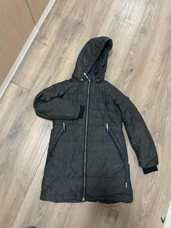 Molo Winterjacke gesteppt dunkelgrau mit Kapuze