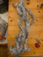 Weihnachtslametta 5m, silberfarbig