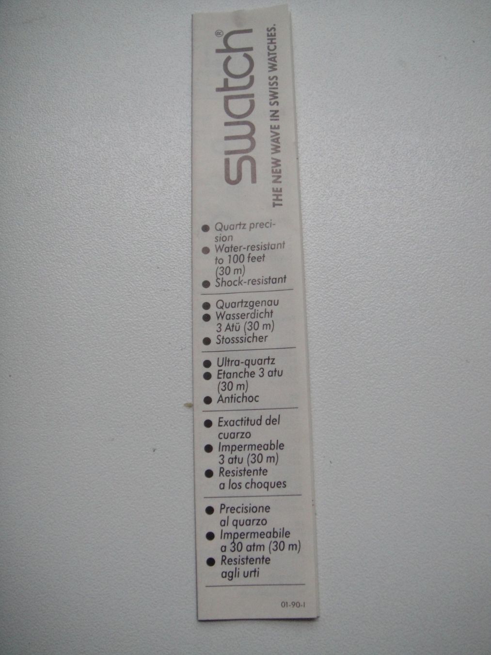 Swatch Montres: Swatch / Garantieschein / 1990 – D'occasion à Biberist par keine-ursache