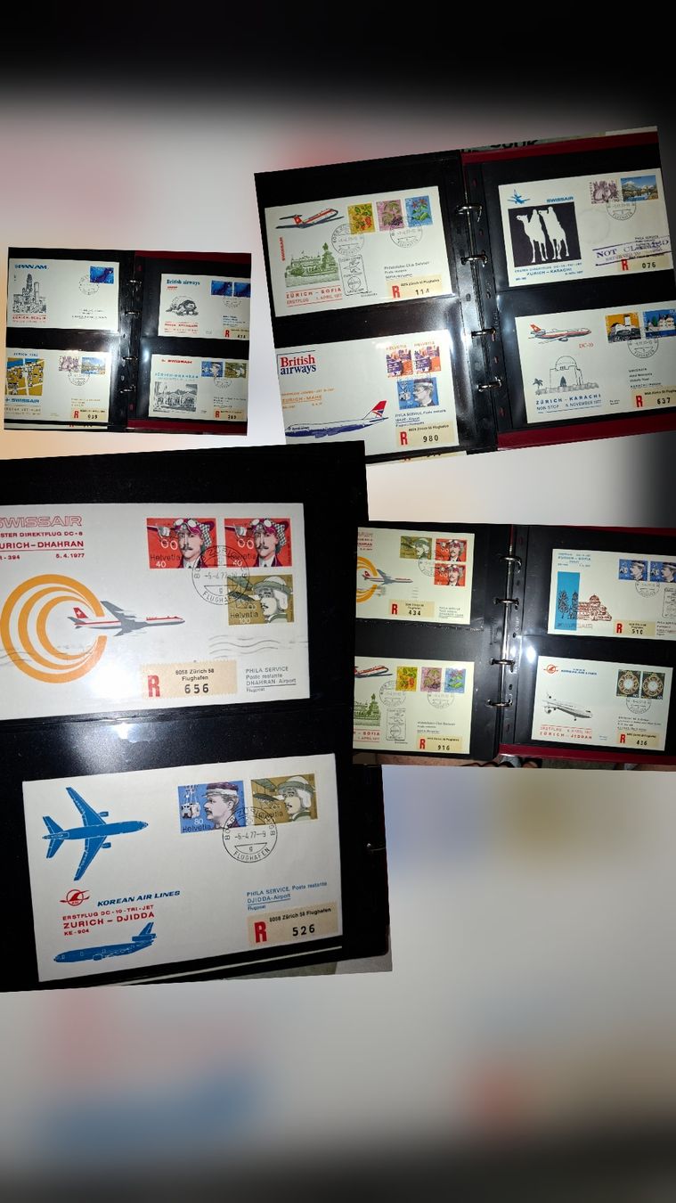 Tutti i francobolli: Swissairbriefe 1977 64Stk. 1977 – Usato da Balgach venduto da SIMEON27 3