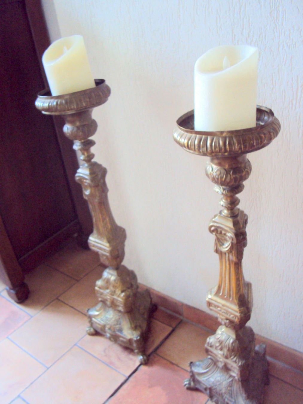 Portacandele: Kerzenständer 1 Paar antik  - VINTAGE - – Usato da Altendorf venduto da maincid 4