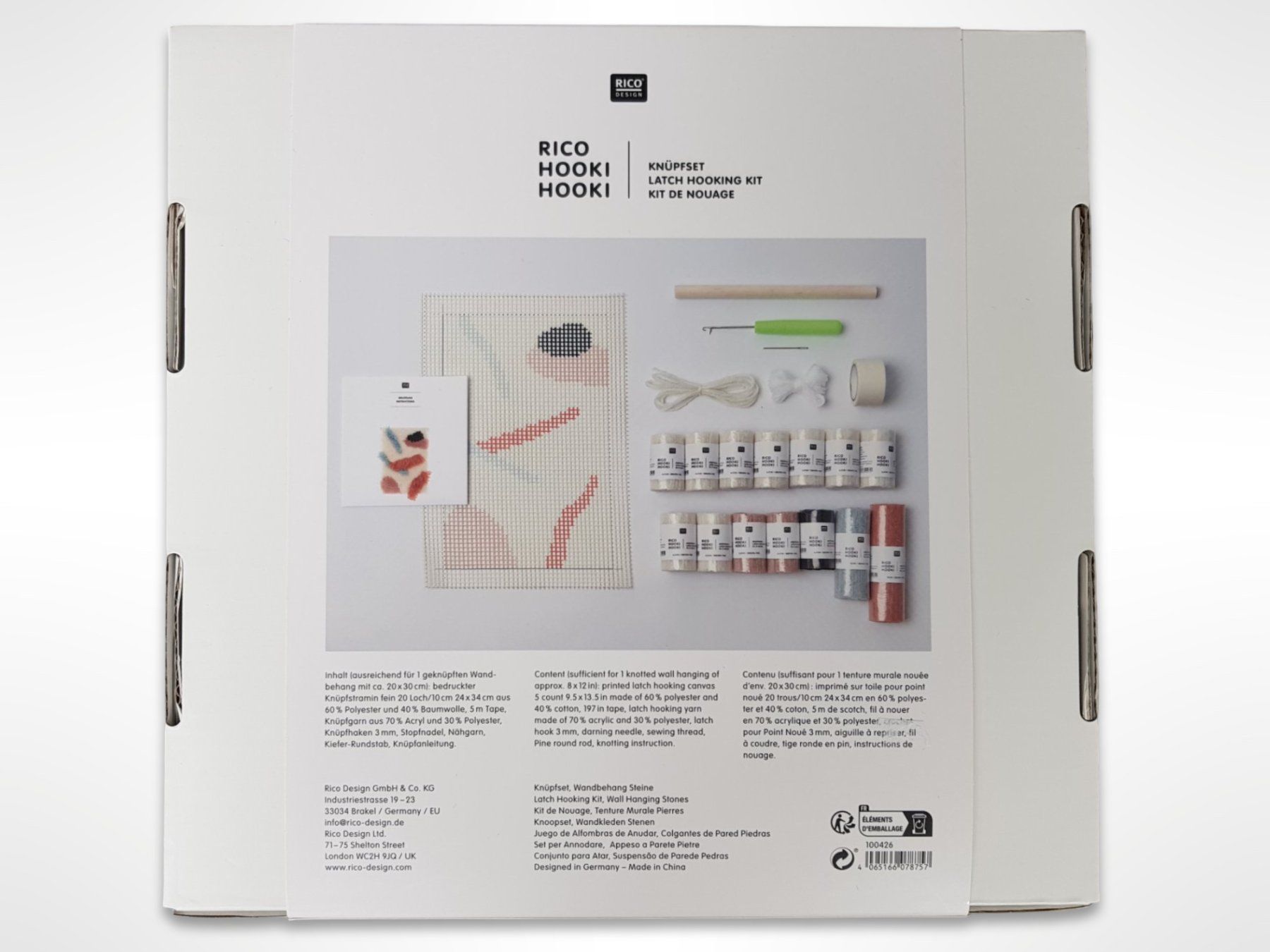 Kit bricolage: RICO Knüpfset Wandbehang Steine – Nuovo (secondo la descrizione) da Suhr venduto da Restwert_Suhr 4