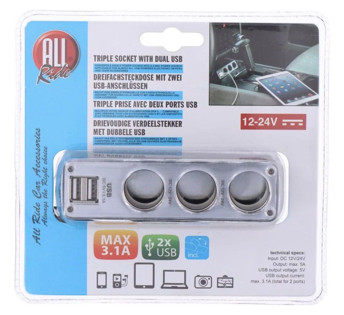 Unità & Adattatore: Auto-Steckdose dreifach & USB – Nuovo e nell'imballaggio originale da Horgen venduto da Koj