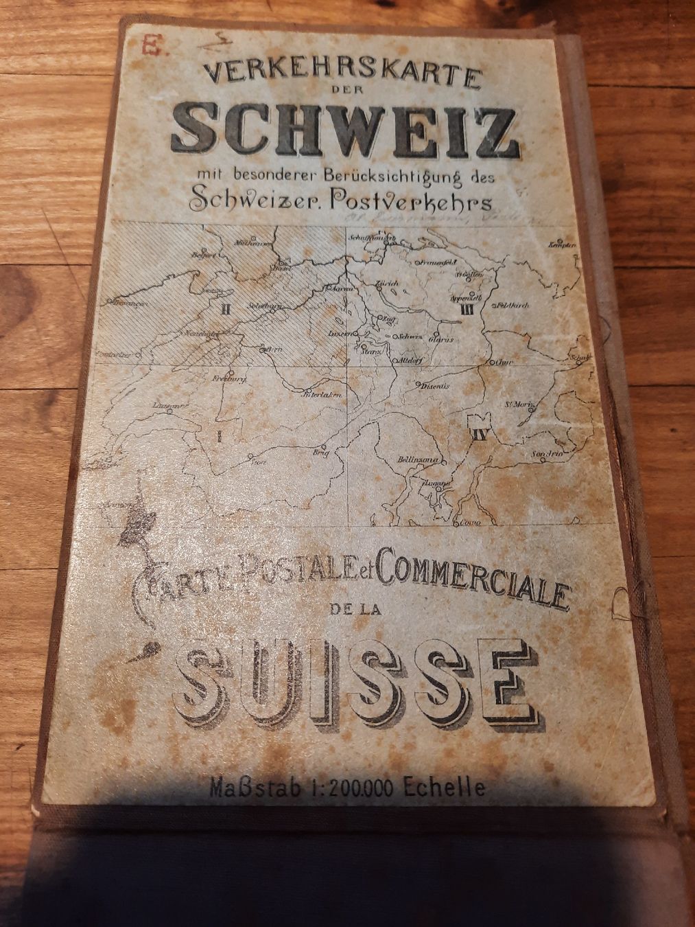 Landkarten & Atlanten: alte Landkarte Schweiz – Gebraucht aus Busswil BE von balu37