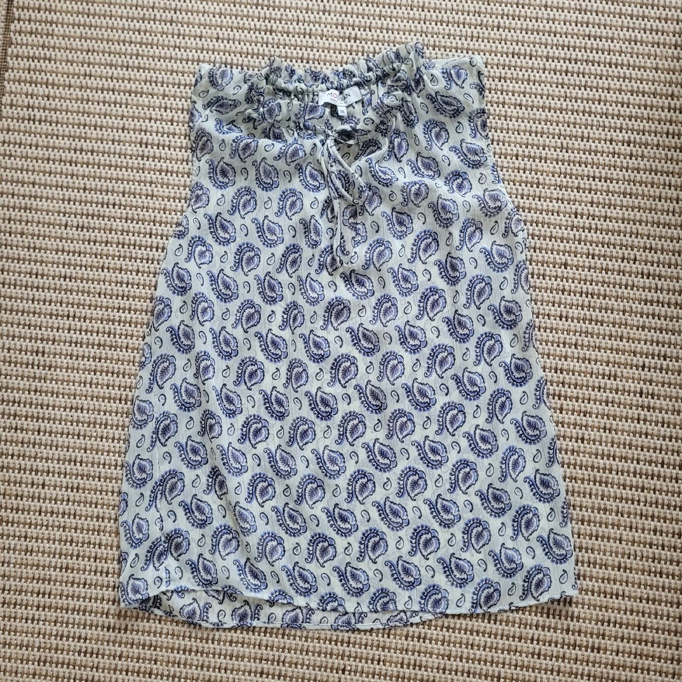 Morgan Top: MORGAN Haut, taille 36,  imprimé bleu – Nuovo (secondo la descrizione) da Genève venduto da Tanaa_12 2