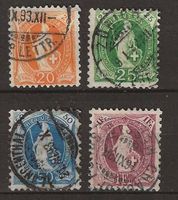 CH066c - Helvetia debout 66c/ 67c /70c / 71c obl.