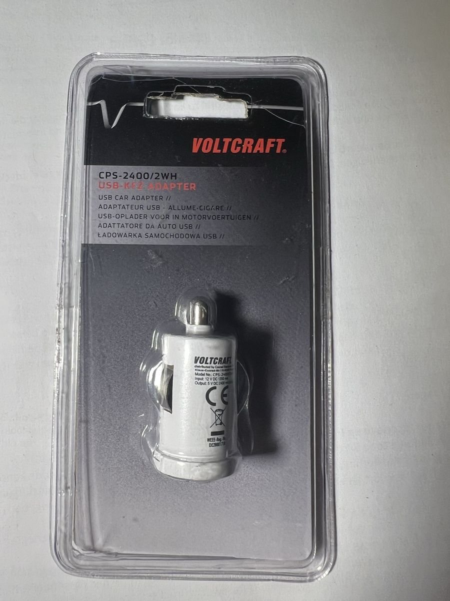 Unità & Adattatore: Neuer Voltcraft CPS-2400/2WH USB-Autoladegerät Adapter – Nuovo (secondo la descrizione) da Winterthur venduto da Fredy972