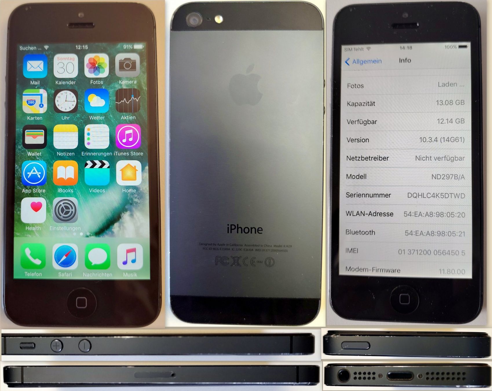 Apple Handys / Smartphones: iPhone 5   16GB - A1429 – Gebraucht aus Sulz AG von hofmannsulz