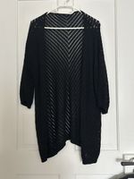 Schwarze Sommer-Strickjacke, Grösse L, Neu