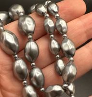 Geschenkidee Vintage Glas Couleur argent Halskette