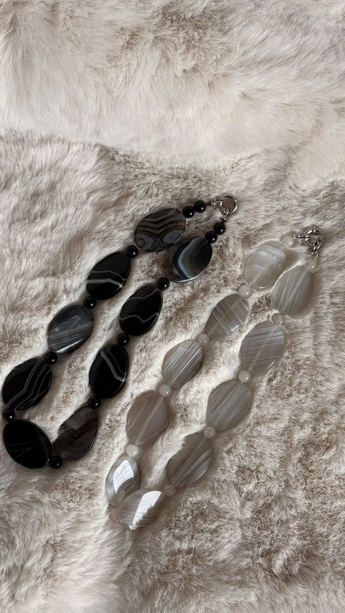 Catenine: Perles en agate noire naturelle. 45 cm – Usato da Delemont venduto da ann_ftj8 5