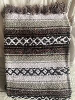 Decke direkt aus Mexiko 125 cm / Couverture beige en cotton