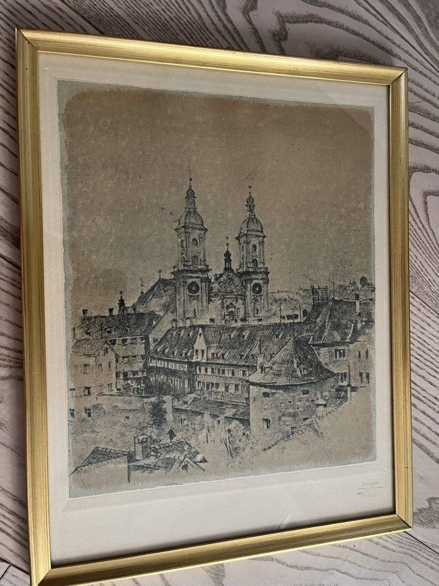 Stiche: Stiftskirche St. Gallen - Kupferstich – Gebraucht aus Romanshorn von Apfelschuss