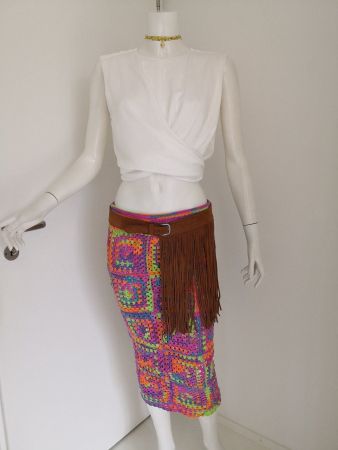 🤩ZARA HÄKEL-ROCK MULTI-FARBIG & MISSONI P.