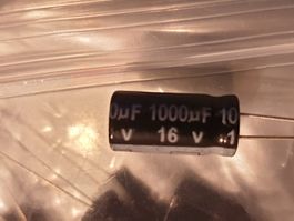 Elko 1000uF/16V, 105°C 10Stück