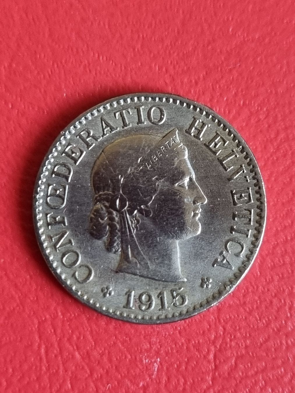 Alle Münzen: 5 RAPPEN SCHWEIZ - JAHR 1915  – Gebraucht aus Heimenschwand von rog_p7h9