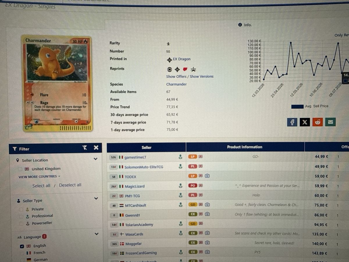 Pokémon Carte collezionabili: CHARMENDER EX DRAGON - HOLO – Nuovo (secondo la descrizione) da Canobbio venduto da ale_85bk 2