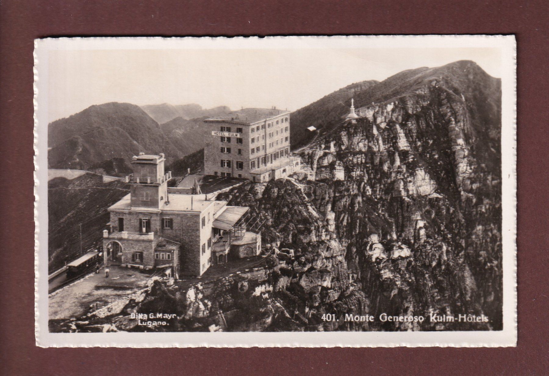 Cartoline postali: MONTE GENEROSO - Kulm-Hotels – Usato da Pully venduto da nicecards