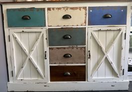 Sideboard 7 drawers 2 doors shabby chic vintage style