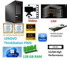 Lenovo P920 Thinkstation PC 128GB CAD RTX 4000 Win11 VIDEO