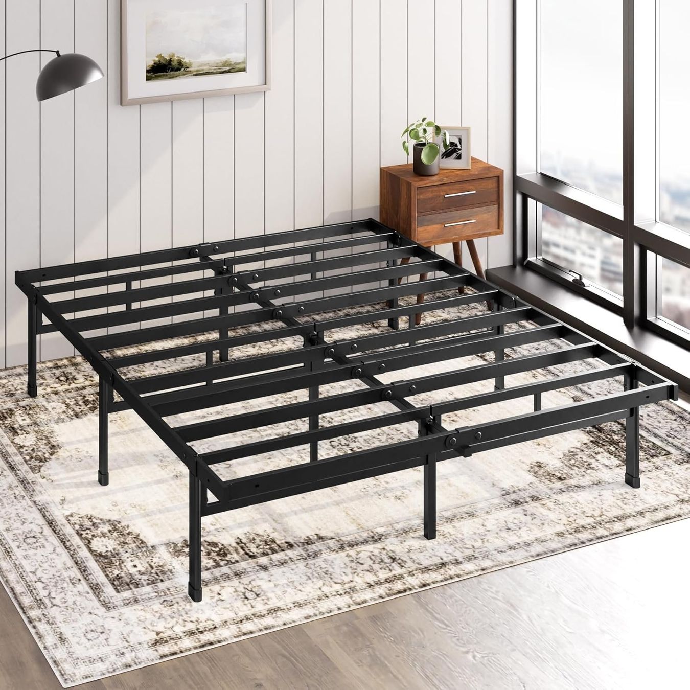 Betten: Bett 140x200x36cm Metall Plattform Bettgestell Stauraum – Neu und originalverpackt aus Herisau von Serenco 9
