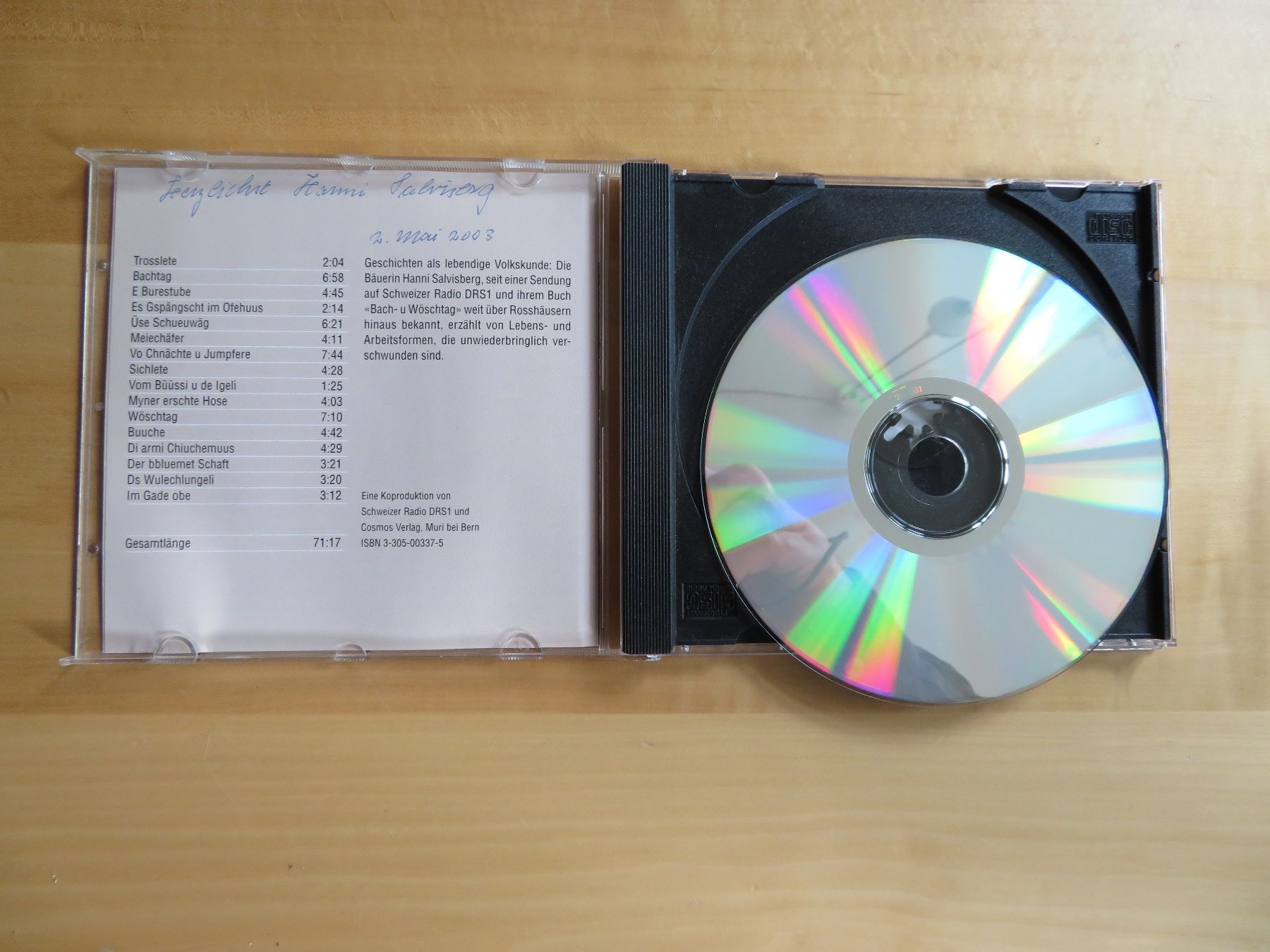 CD: Hanni Salvisberg – Usato da Bern venduto da mordswein 2