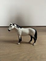 Schleich Pferd Figur schwarz weiss
