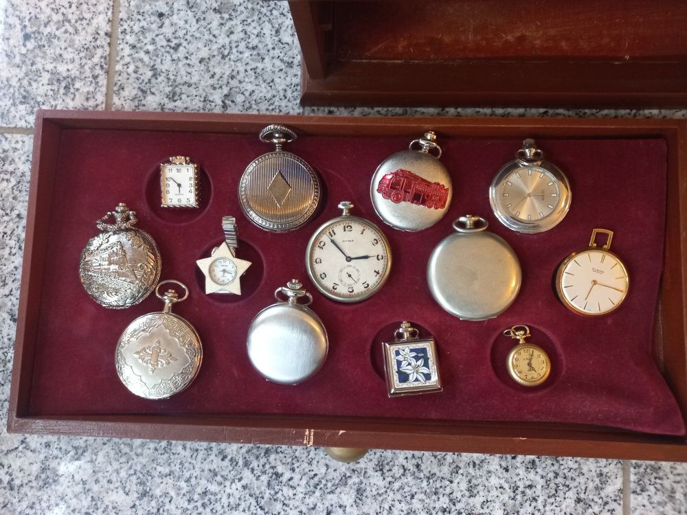 40 alte Taschenuhren Tissot, Raymond, Cyma, Eldor, Serkishof