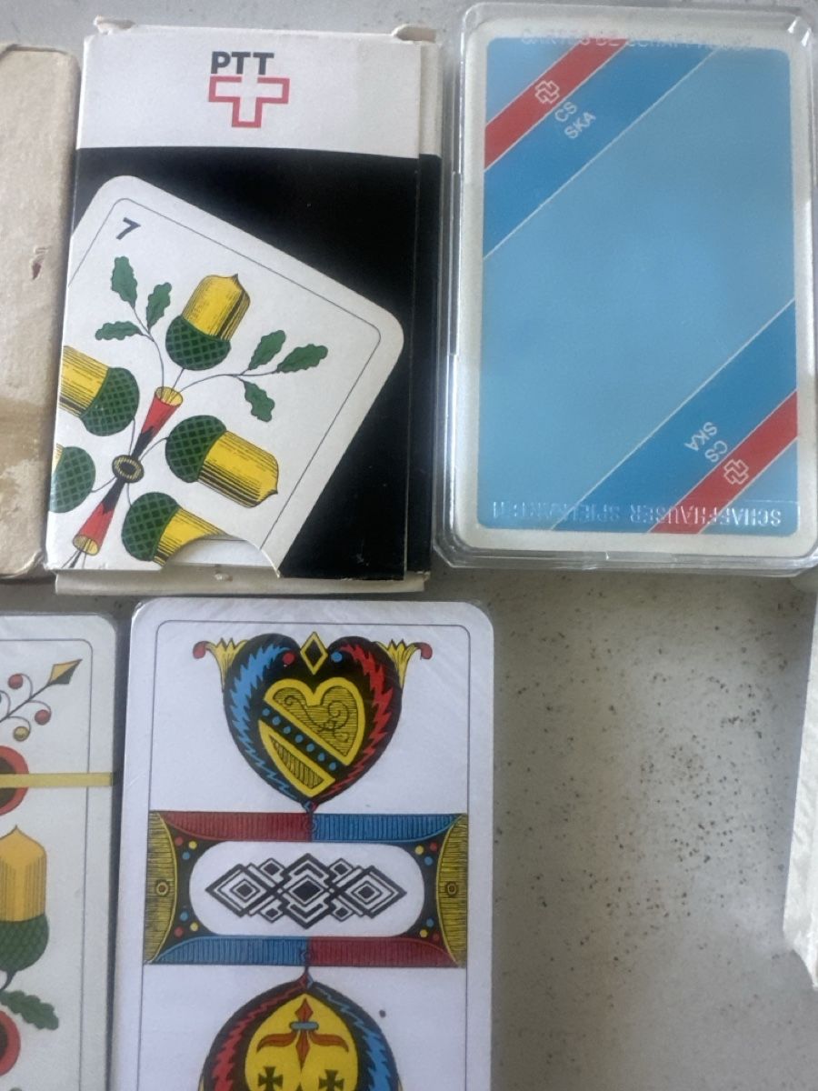 Spiele: Set aus 9 Sätzen Jasskarten – Gebraucht aus Baar von Hillsboro 2