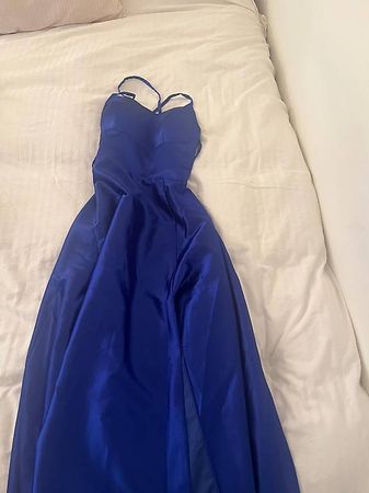 Elegantes blaues Kleid Damen (34/S)