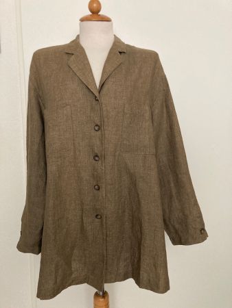 Walker & Co. Leinenjacke 100% Leinen Khaki Gr L neu