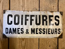 Emailschild COIFFURES
