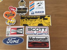 Diverse Auto Aufkleber Set Champion Ford Iveco Scott Monroe