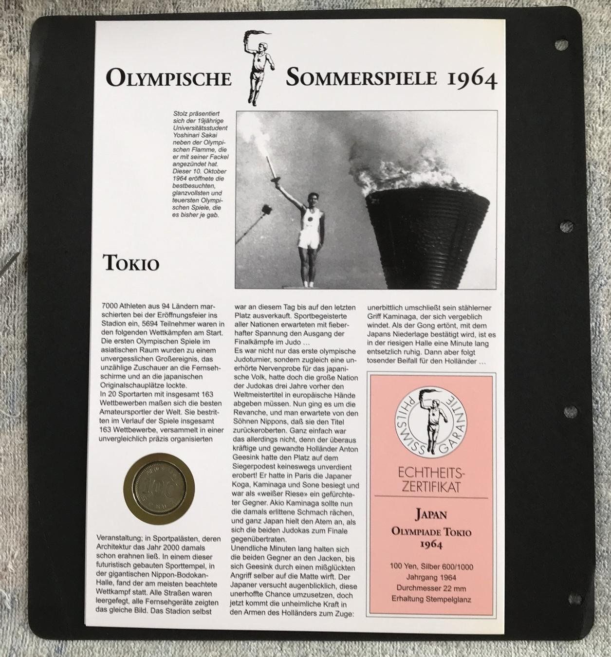 Alle Münzen: OLYMPISCHE SOMMERSPIELE Numisblatt 1964 – Gebraucht aus Arch von seil819 1