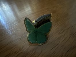 Anstecknadel Kambly Schmetterling grün guter Zustand