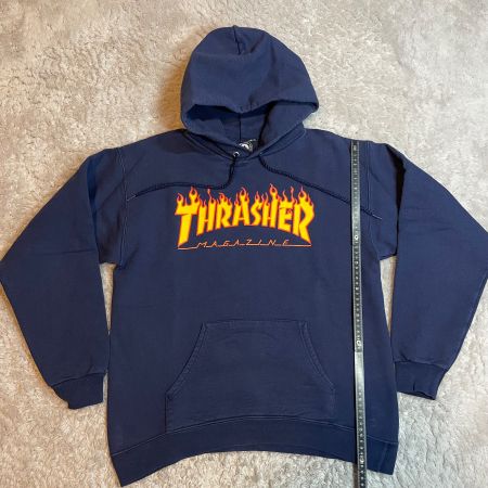 Thrasher Herren Flame Logo Hoodie Blau Grösse S