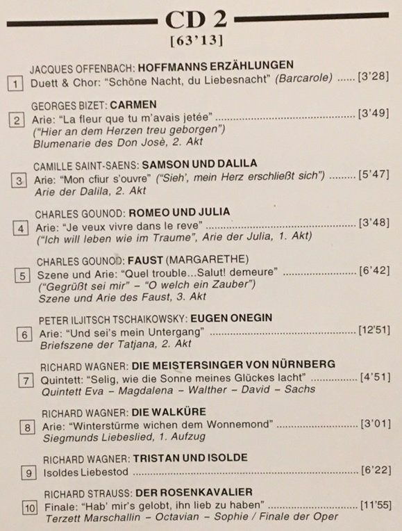 CD: Die schönsten Liebesszenen der Oper – Usato da Grüningen venduto da azulblanco 2