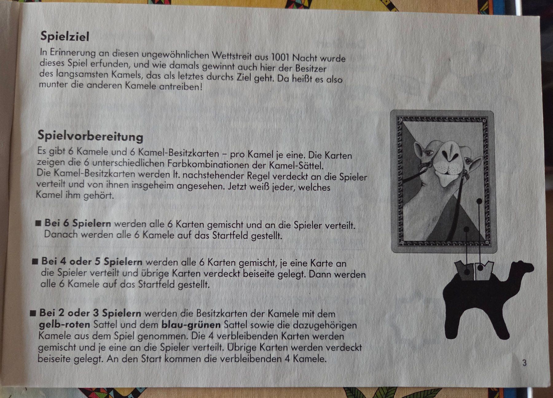 Spiele: Das letzte Kamel - Brettspiel von F.X.Schmid 1989 – Gebraucht aus Gossau SG von tenerife11 6