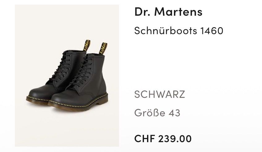 Dr. Martens Scarpe da uomo: Dr. Martens neu und ungetragen – Nuovo (secondo la descrizione) da Zürich venduto da xell210