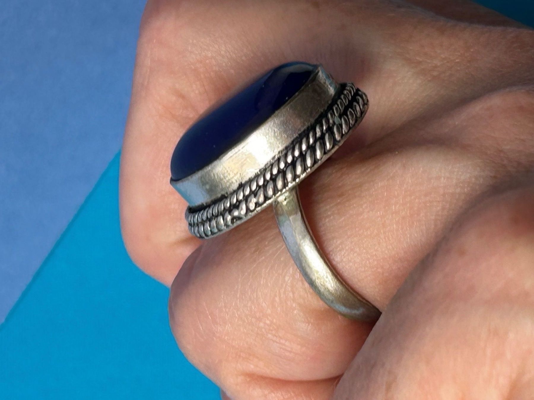 Anelli: Fingerring BLAU (58) – Usato da Basel venduto da bellespirit 3