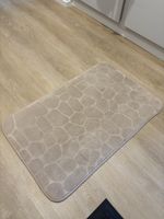 Rutschfeste Badematte / Badteppich in Beige 