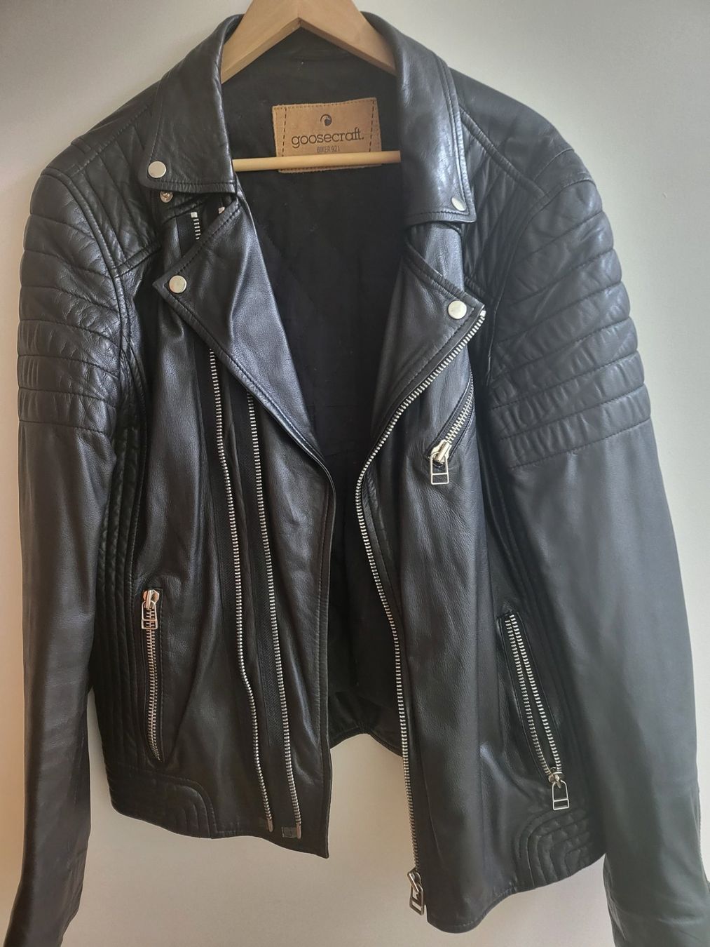 Giacche: Schwarze Lederjacke Goosecraft Biker 921 – Usato da Basel venduto da sci_67ms