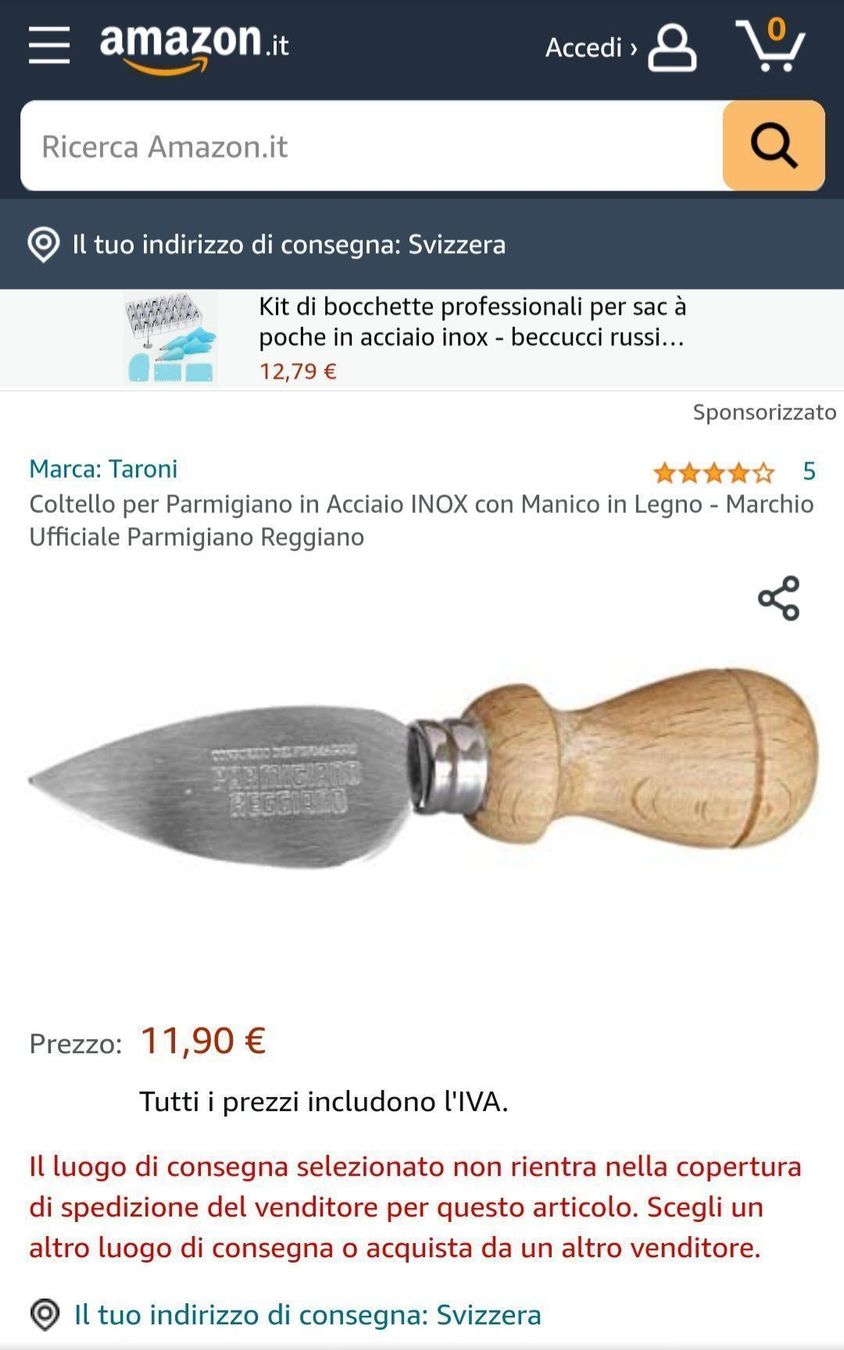 Coltelli da cucina: Parmesan-Messer mit Holzgriff neu – Nuovo (secondo la descrizione) da Zürich venduto da Leica.C89 2