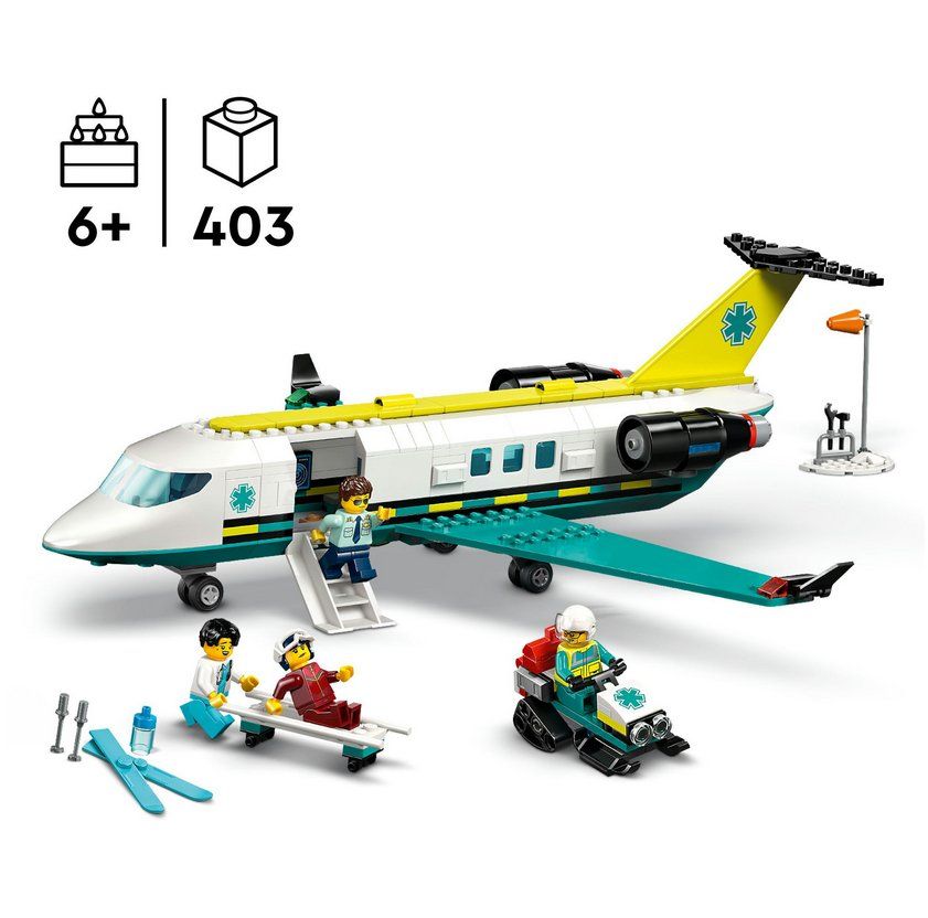 Lego Kit di costruzioni: LEGO City 60465 Notfallrettungsflugzeug – Nuovo e nell'imballaggio originale da Oensingen venduto da Liquidations-Shop 2
