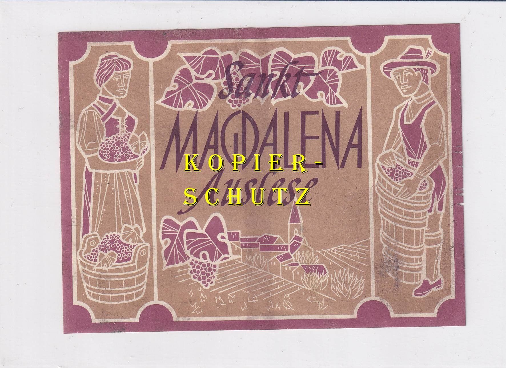 Papiere: Etikette - Sankt Magdalena Auslese /bd – Gebraucht aus Hombrechtikon von Rudolf07