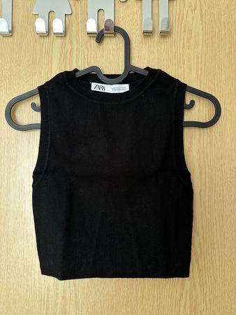 Top Zara black S cotton 
