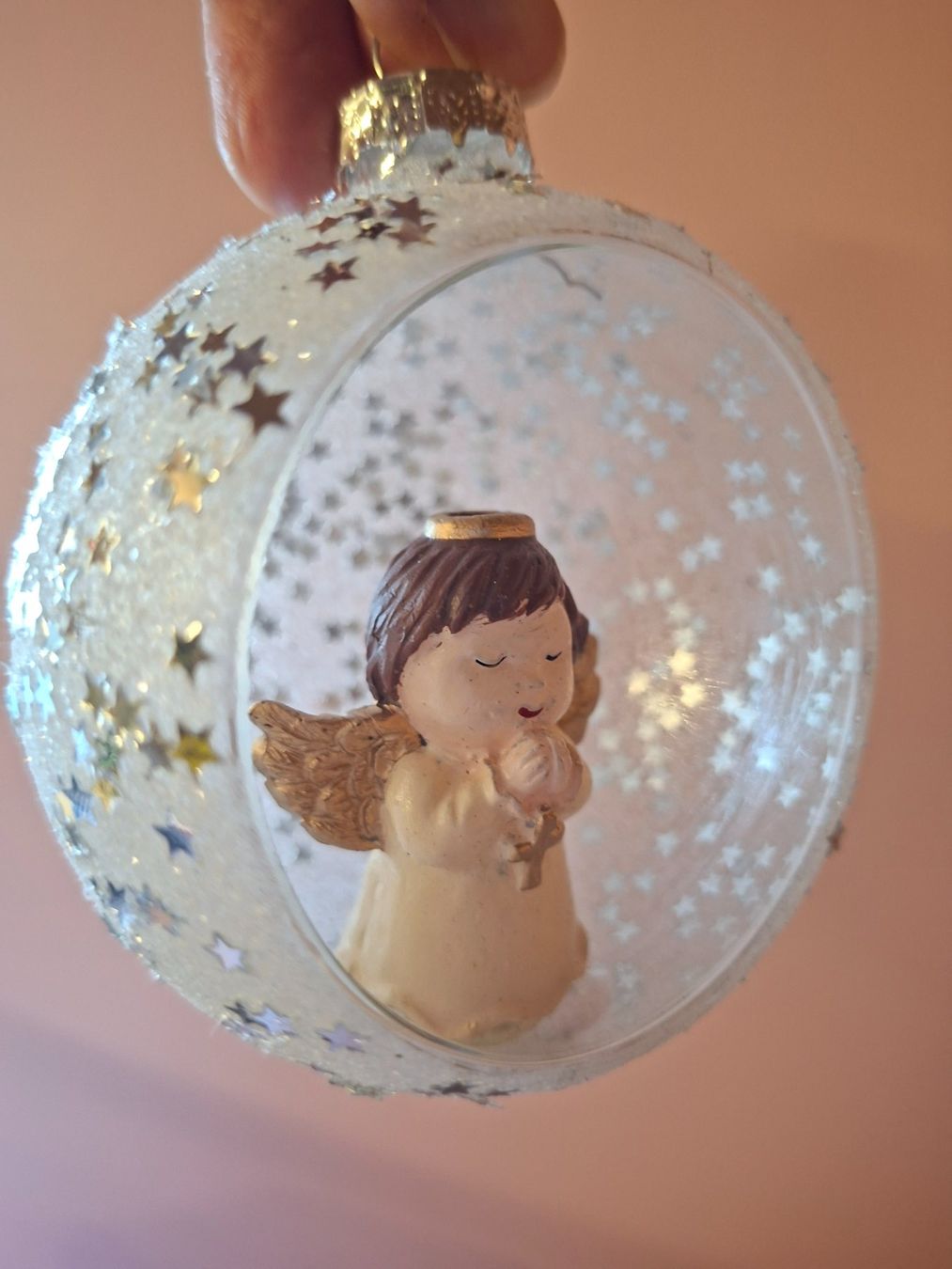Tutte le decorazioni: neu: Weihnachtskugel Glas mit Engel weiss Glitzer – Nuovo (secondo la descrizione) da Nassen venduto da verrueckt 3