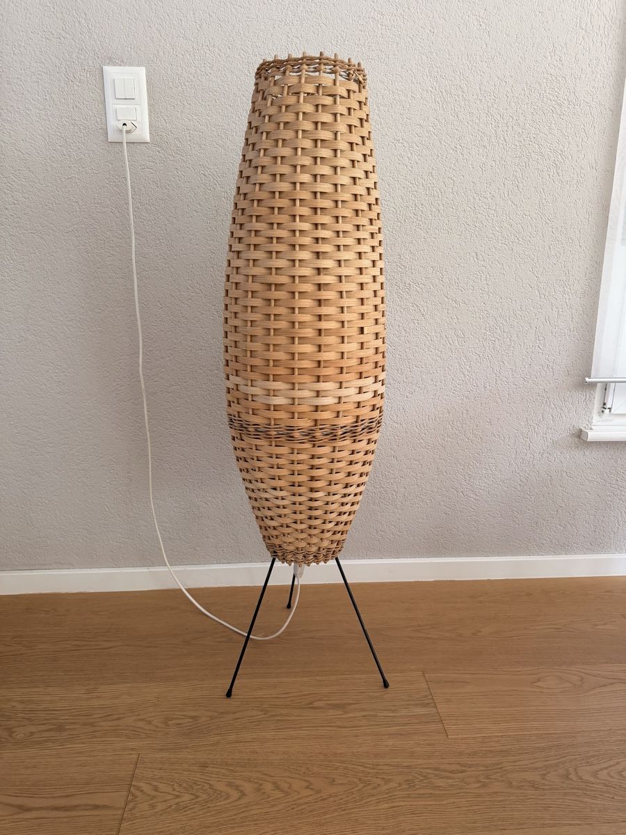 Lampen: Retro-Stehlampe aus echtem Rattan – Gebraucht aus Pratteln von pralienchen293 1