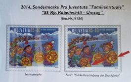 K30) J413A, Abart, Doppelprägung Befund Müller Kt ca. 850.-